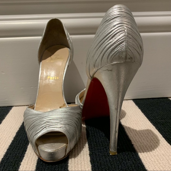 Silver Christian Louboutin heels - Picture 2 of 4